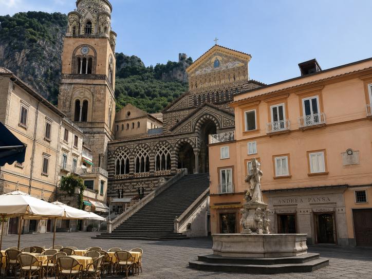 Amalfi kathedraal en centraal plein