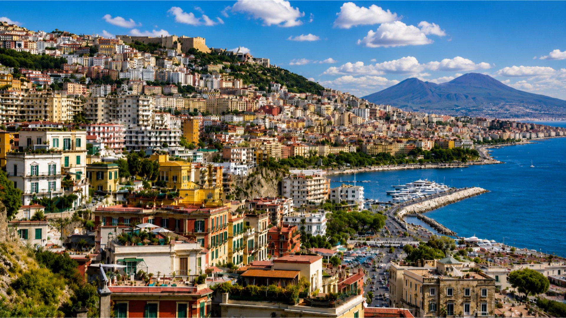 Napels panorama vanuit Posillipo