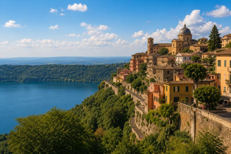 Castel Gandolfo en Lago Albano