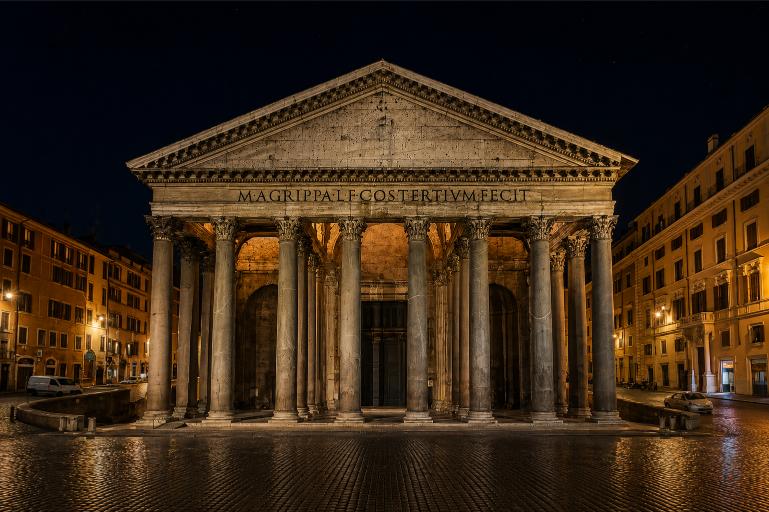 Pantheon Rome bij nacht